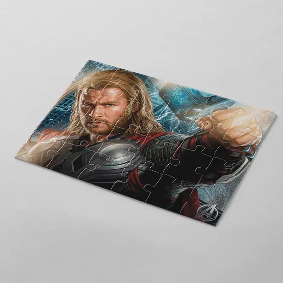 Quebra cabeça Thor, Deus do trovão, Marvel, Vingadores | 24, 40 e 70pçs | Sublime Fantasia