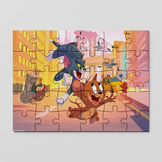 Quebra cabeça Tom & Jerry, Gato e o Rato, Spike | 24, 40 e 70pçs | Sublime Fantasia