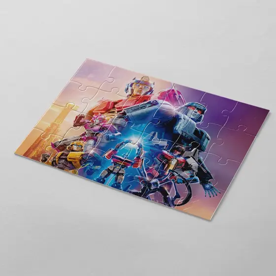 Quebra cabeça Transformers, Bublebee, Megatron, Optimus prime | 24, 40 e 70pçs | MDF