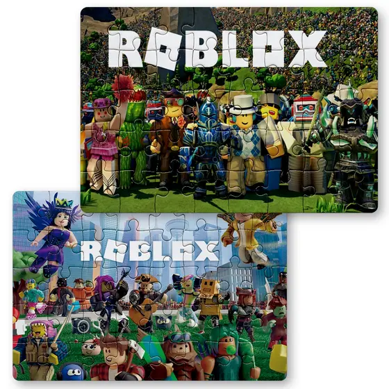 KIT 2 Peças Quebra Cabeça Roblox jogo online | 24, 40 e 70pçs | Sublime Fantasia
