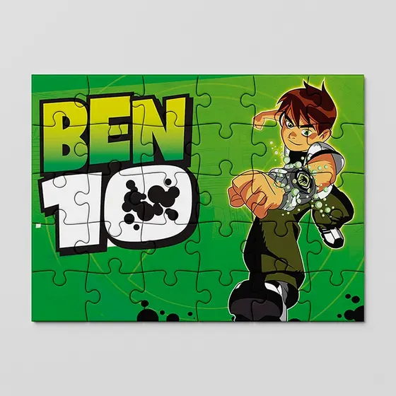 Quebra cabeça Ben 10, ominitrix, Gwen, Kevin, alienigenas | 24, 40 e 70pçs | MDF | Sublime Fantasia
