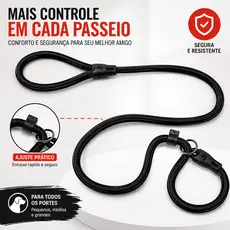Guia Unificada Multipatas Cachorro Reforçada Ajustável 1,50m
