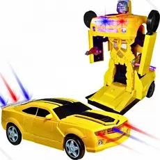 Carrinho Vira Robô Bate E Volta Com Luz E Som Presente Menin