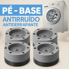 Suporte AntiVibração Almofada Pé Nivelador de Borracha Pezinho Máquina Lavar Móveis AntiRuído