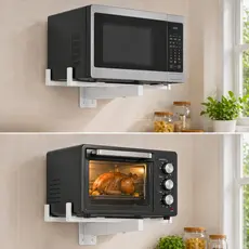 Suporte Microondas Forno Elétrico Parede Ajustavel Reforçado Aço Carbono Resistente Regulável