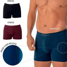 Cueca Boxer Friso Ultraleve Sem Costura Zeus DeMillus - 090043