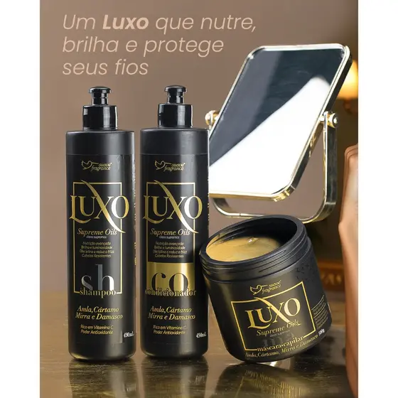 Kit Luxo Supreme Oils – Suave Fragrance | Nutrição Profunda e Redução do Frizz