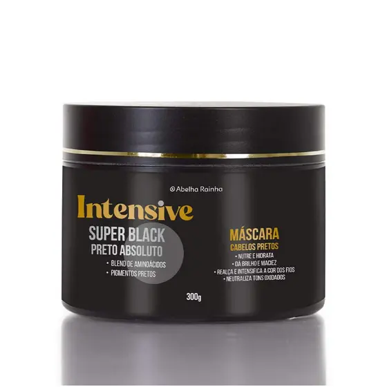Máscara Matizadora Para Cabelos Pretos 300g Intensive Super Black