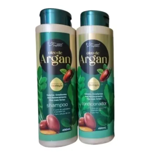 Shampoo + Condicionador Óleo De Argan | Hidratação Profunda | Brilho Intenso | Secos e Danificados