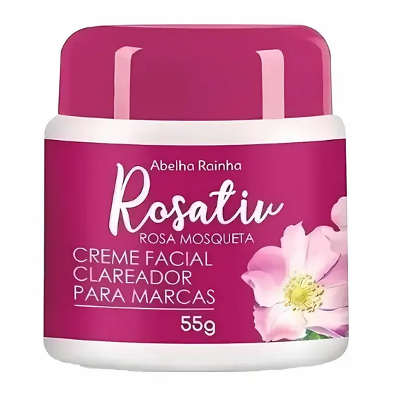 Creme Facial Clareador Para Marcas Com Óleo De Rosa Mosqueta Rosativ