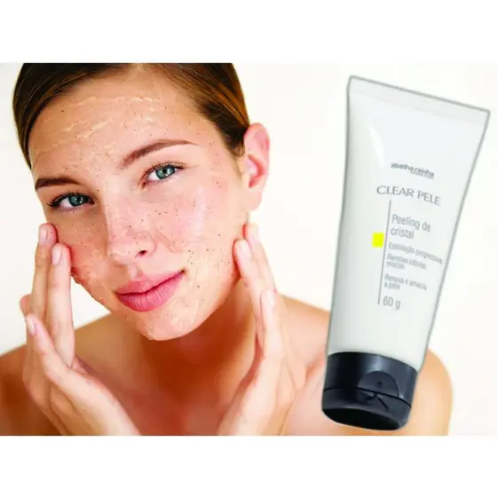 CLEAR PELE LIMPEZA FACE PEELING DE CRISTAL 60g FPS Abelha Rainha