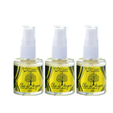 Kit 3 Óleo de Argan Ouro Marroquino – Proteção, Brilho e Nutrição para Cabelos Secos e Danificados
