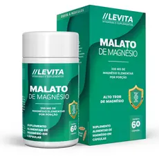 Malato de Magnésio 350mg 60 Cápsulas | Força Muscular, Ossos Fortes e Metabolismo