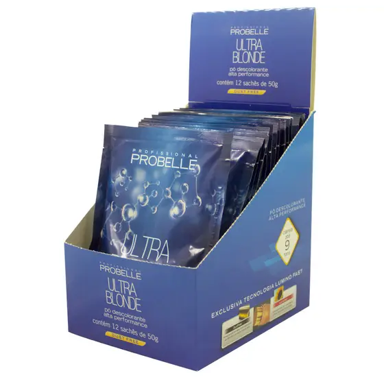 Kit 6 Sachês Pó Descolorante Ultra Blonde 50G Probelle