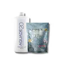 Kit Pó Descolorante Probelle Perolado Ultra Blonde 300g + Água Oxigenada Cremosa 20 vol 900ML Probelle probelle