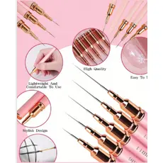Kit-3/5 Tamanho-7/9/11/15/25mm Pincéis Para Nail Art Pincel Pintura Em Gel UV Ferramenta Manicure
