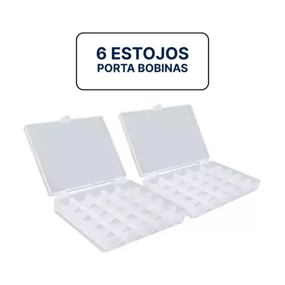 6 Portas Bobinas de Costura Doméstica Caixa Alta Capacidade Organizador