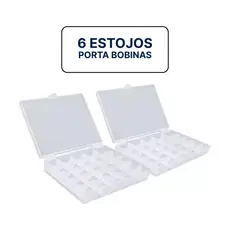6 Portas Bobinas de Costura Doméstica Caixa Alta Capacidade Organizador