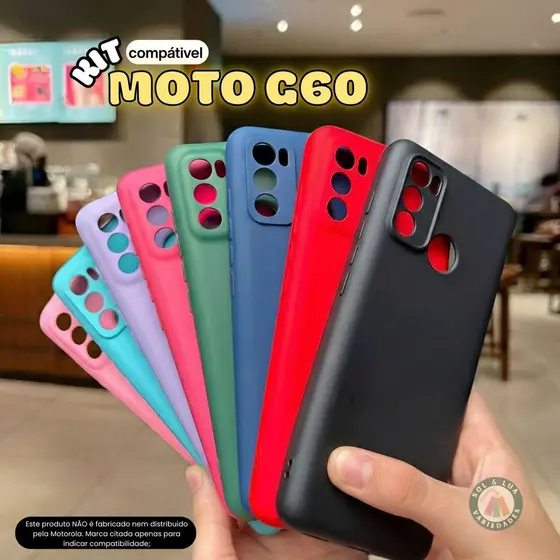 Kit Capa Capinha compatível com Moto G60 + Película 3D Cerâmica Privacidade