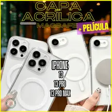 Capa Capinha para Iphone 13 Pro Max compátivel com Magsafe Clear Case Carregamento por Indução