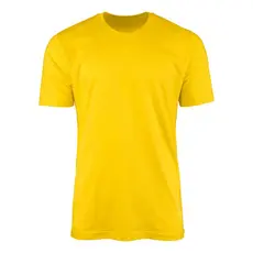Camiseta Masculina Lisa Básica Amarelo 100% Algodão
