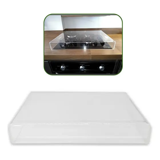 Tampa Cooktop Acrilico Cristal 4 Bocas Cozinha Decoração