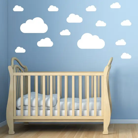 Adesivo De Parede Quarto Nuvens Infantil Bebe 21 Nuvens