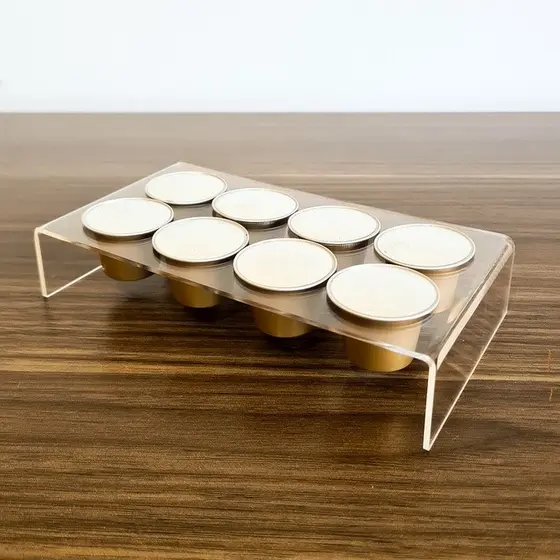 Suporte Porta Cápsulas Dolce Gusto - Nespresso - Tres Acrílico Cristal de mesa 8 e 16 cápsulas