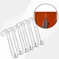 Conjunto Cabide Porta Roupa Acrílico Gancho Transparente Minimalista Suporte Apoio Pendurador