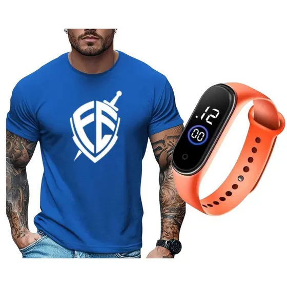 Escudo da Fé Camisetas/Camisas Básica Estampadas Unissex de Algodão de alta qualidade(Esportivas, Casuais, Retrô)