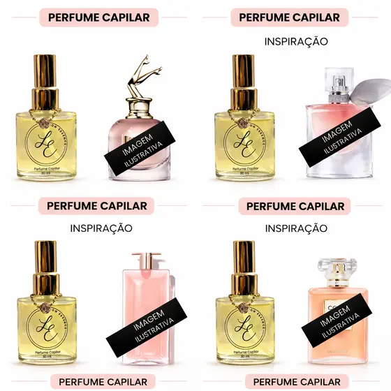 Perfume Capilar Spray Inspiração Premium Proteção Térmica Cabelos Cheirosos