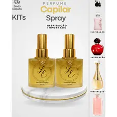 Kit Perfume Capilar Spray para Cabelos Brilho Reparador Com Proteção Térmica