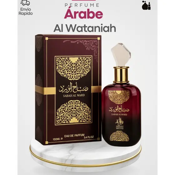 Perfume Árabe Original Al Wataniah Feminino Sabah Al Ward Eau de Parfum 100ml