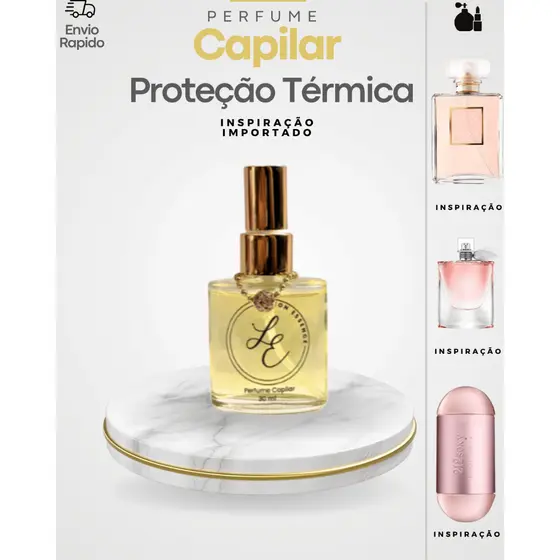 Perfume Capilar Feminino com Proteção Térmica e Silicone Spray para Cabelos