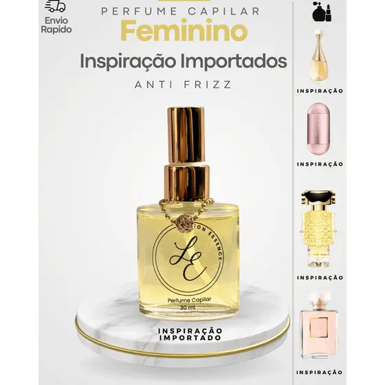 Perfume Capilar de Luxo Inspiração Proteção Térmica Contra Fontes de Calor