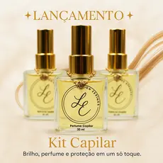 Kit Perfume Capilar com Silicone e Proteção Térmica Spray para Cabelos