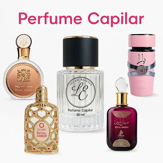 Perfume Capilar Árabe Premium 30ml Alta Fixação e Brilho Espelhado