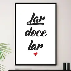 Quadro Lar Doce Lar Minimalista Decorativo A4 23x33cm