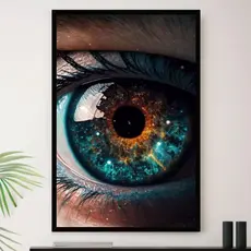Quadro Iris Olho Humano Visão Decorativo A3 35x45cm