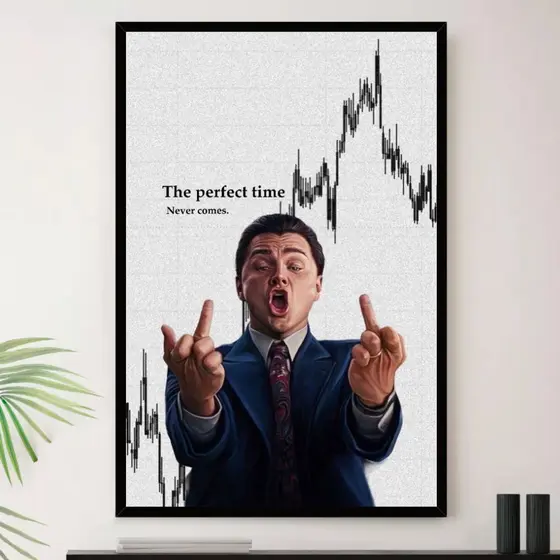 Quadro Lobo De Wall Street Grafico Decorativo A3 35x45cm