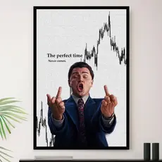 Quadro Lobo De Wall Street Grafico Decorativo A3 35x45cm