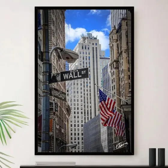 Quadro Wall Street Investimentos Rico Decorativo A3 35x45cm