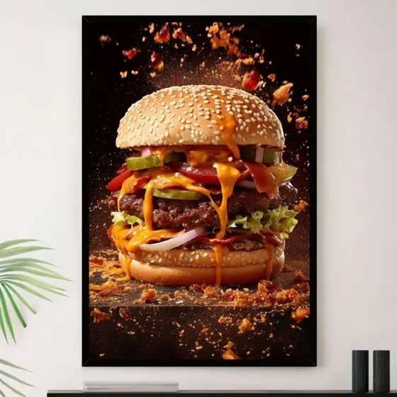 Quadro Lanche Arte Para Lanchonete Decorativo