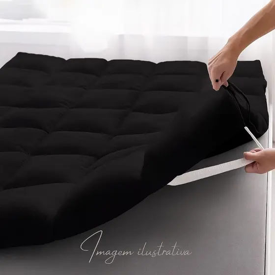 Pillow top cama casal box protetor de colchão toque aveludado 400 fios várias cores.