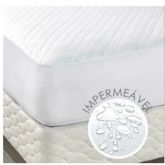 Capa para colchão impermeável cama casal box martelado com elastico.