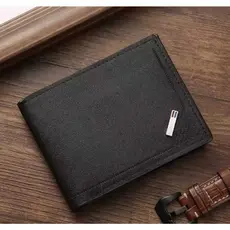 Carteira Masculina de Couro Preta