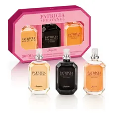 Kit 3 Perfumes Femininos Jequiti Patricia Abravanel 25ml Tradicional Essence Intenso Colônia Feminina Original Presente