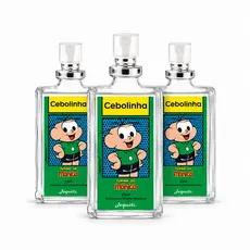 Kit 3x Perfumes Colônia Miniatura Cebolinha Turma Da Mônica Jequiti De 25ml