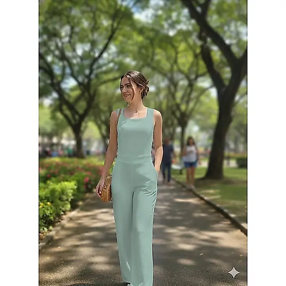 Macacão Femenino Longo Social Elegante Duna