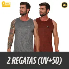 Kit 2 Camisas Dry fit Masculino Regata Kit com duas Camisetas de academia masculina Treino